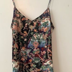 Zara Trafaluc Floral Print Cami Tank Top Size Small